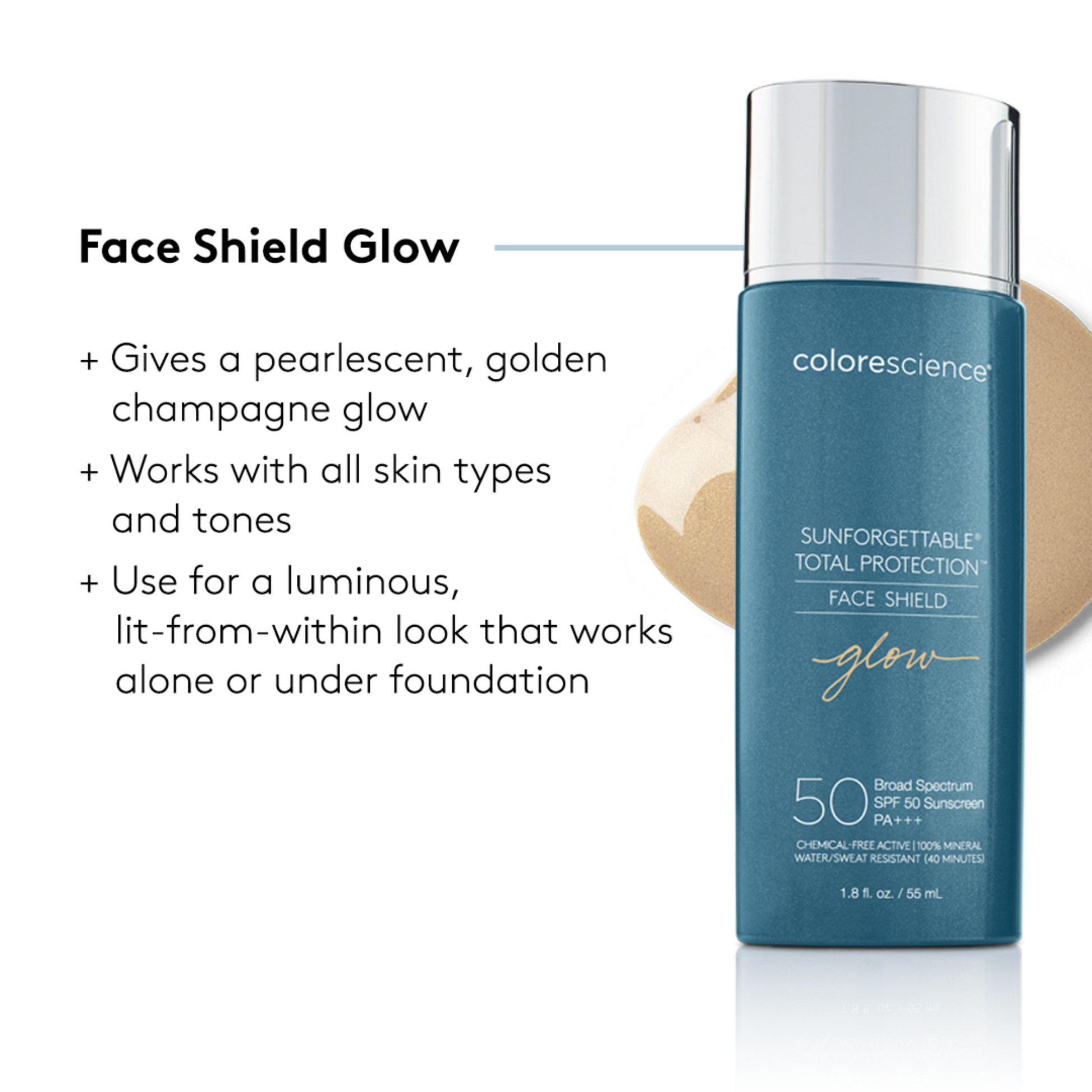 Sunforgettable® Total Protection® Face Shield Glow SPF 50 - MariposaSkincare.com