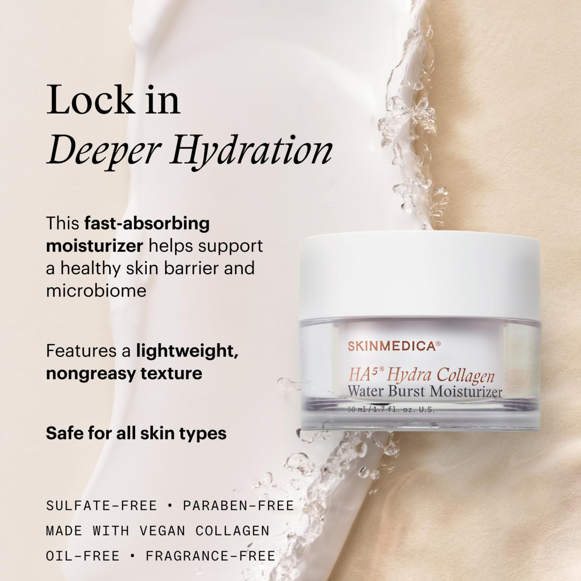 SkinMedica® - HA⁵® Hydra Collagen Water Burst Moisturizer - MariposaSkincare.com