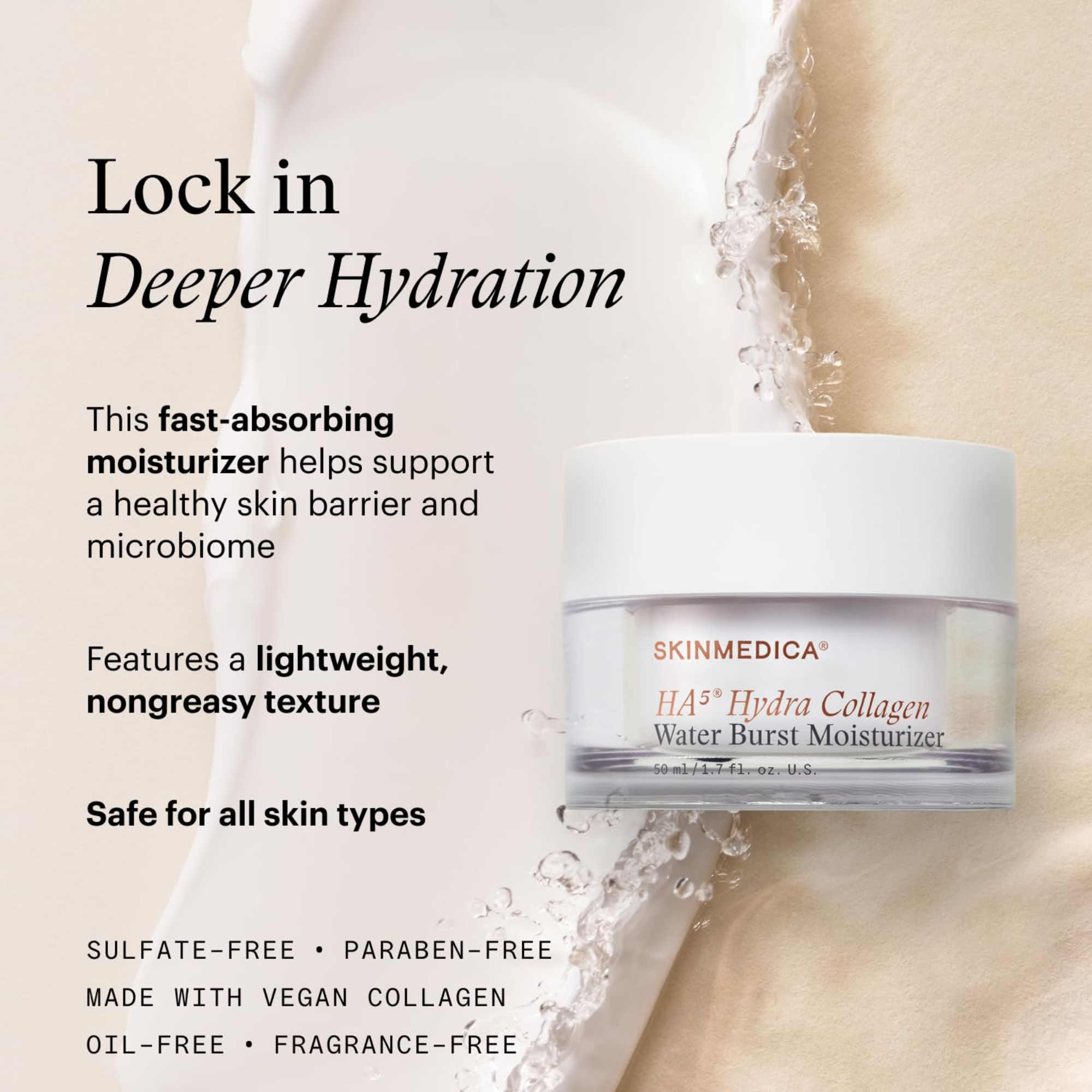SkinMedica® - HA⁵® Hydra Collagen Water Burst Moisturizer - MariposaSkincare.com
