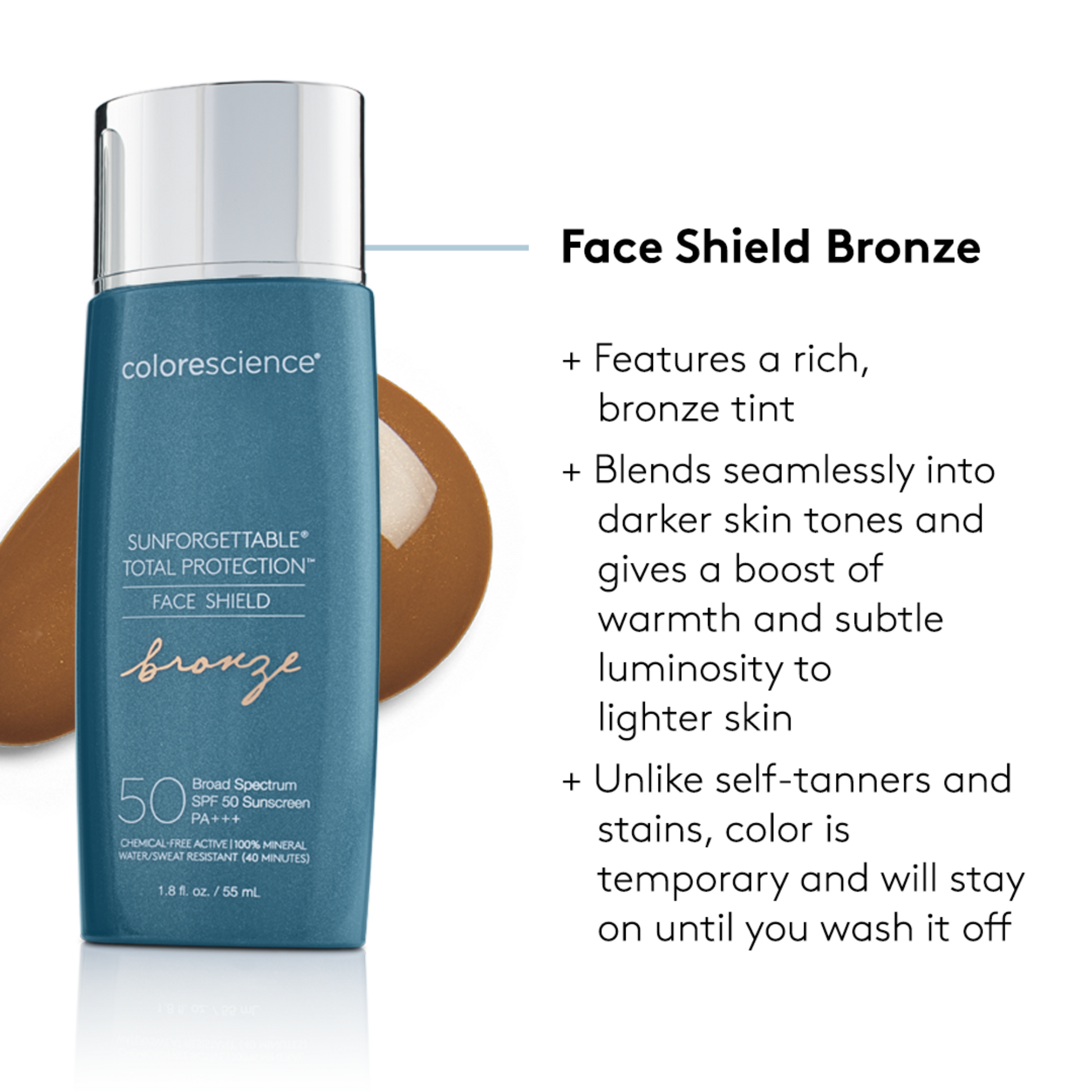 Sunforgettable® Total Protection® Face Shield Bronze SPF 50 - MariposaSkincare.com