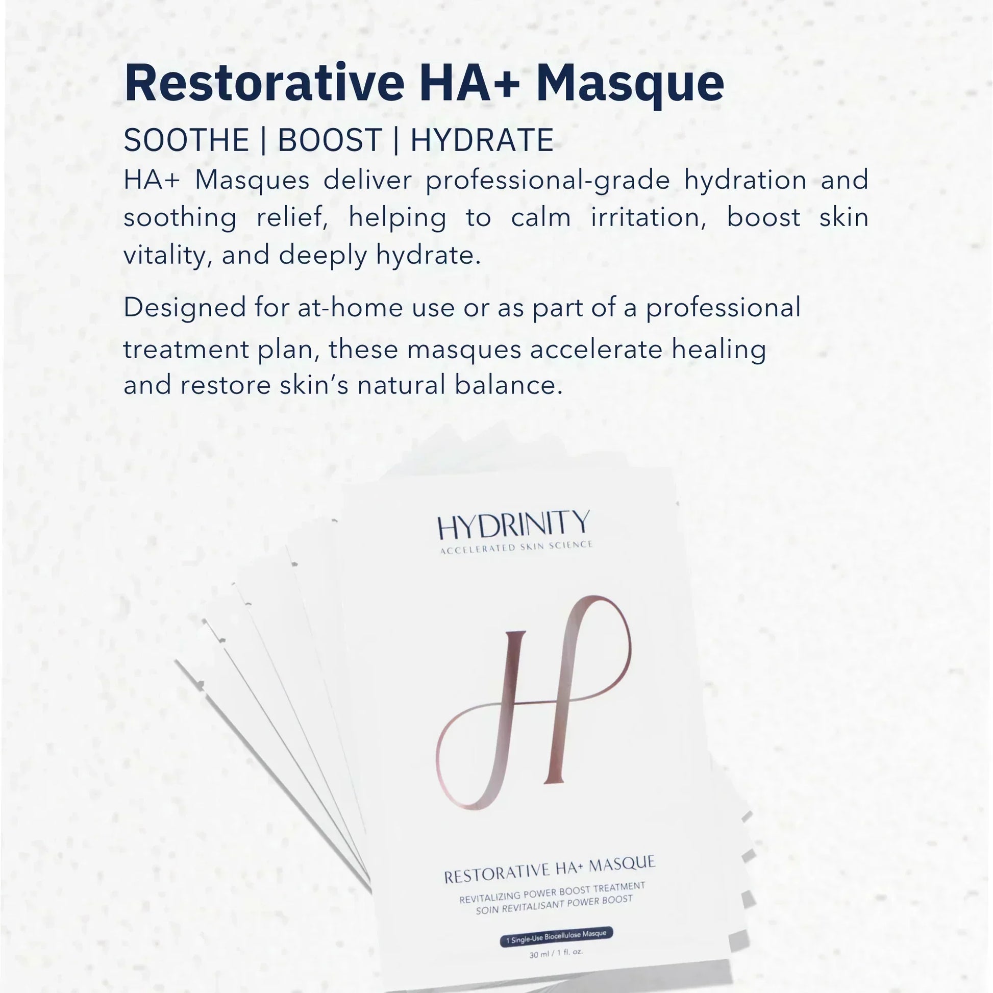 Hydrinity Restorative HA+ Masque - Hydrating Facial Sheet Mask