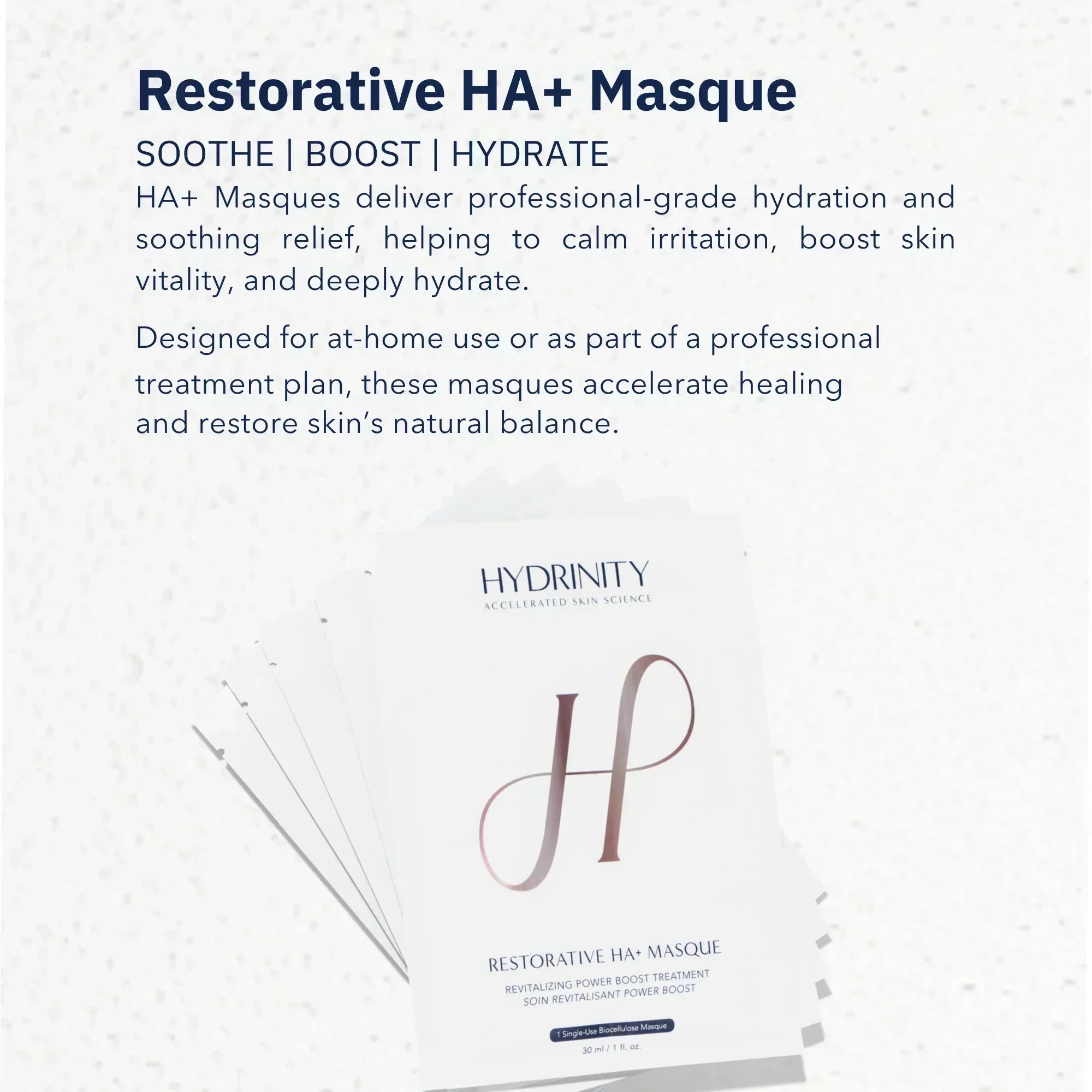 Hydrinity Restorative HA+ Masque - Hydrating Facial Sheet Mask