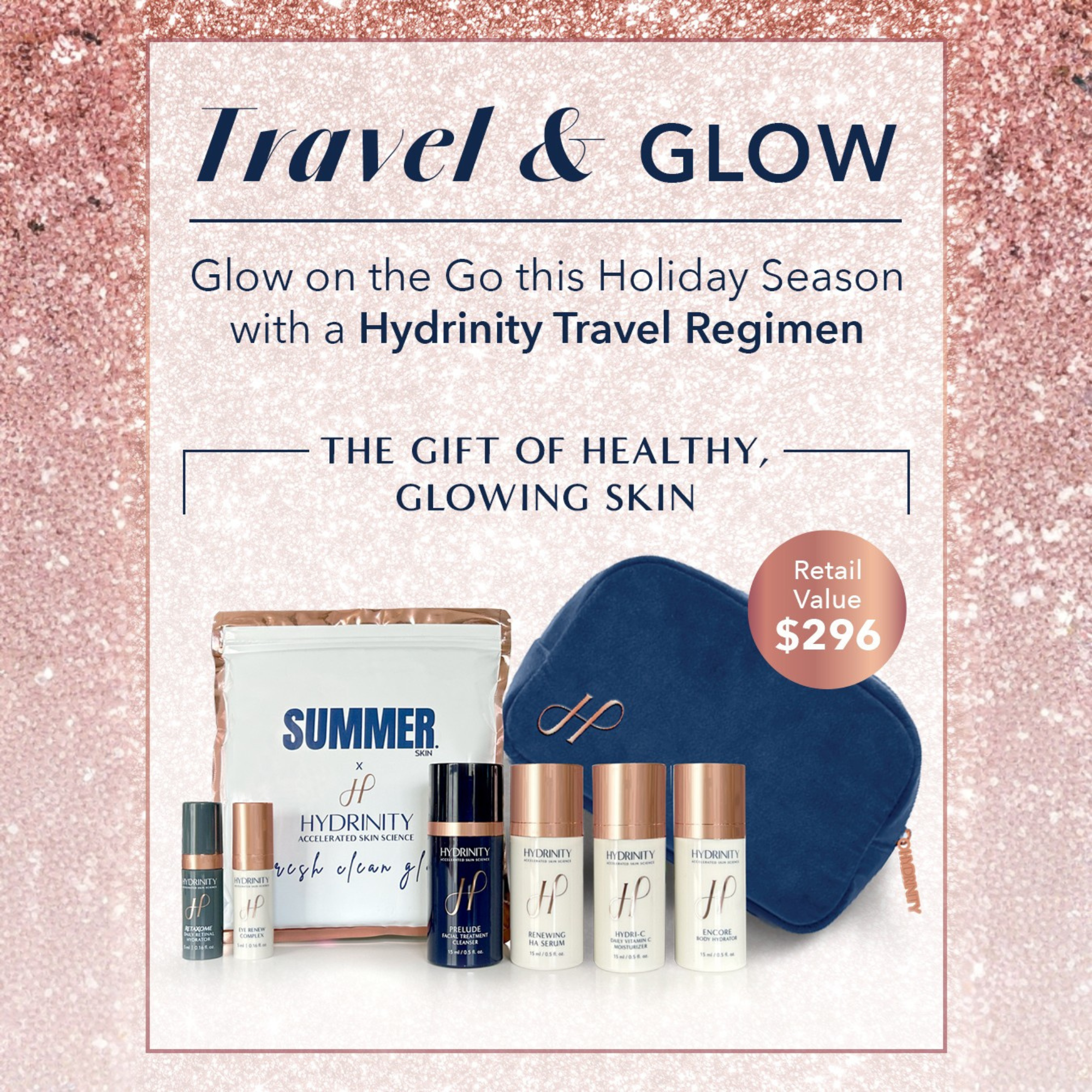 Hydrinity Travel & Glow Holiday Skincare Essentials Kit - Limited Edition