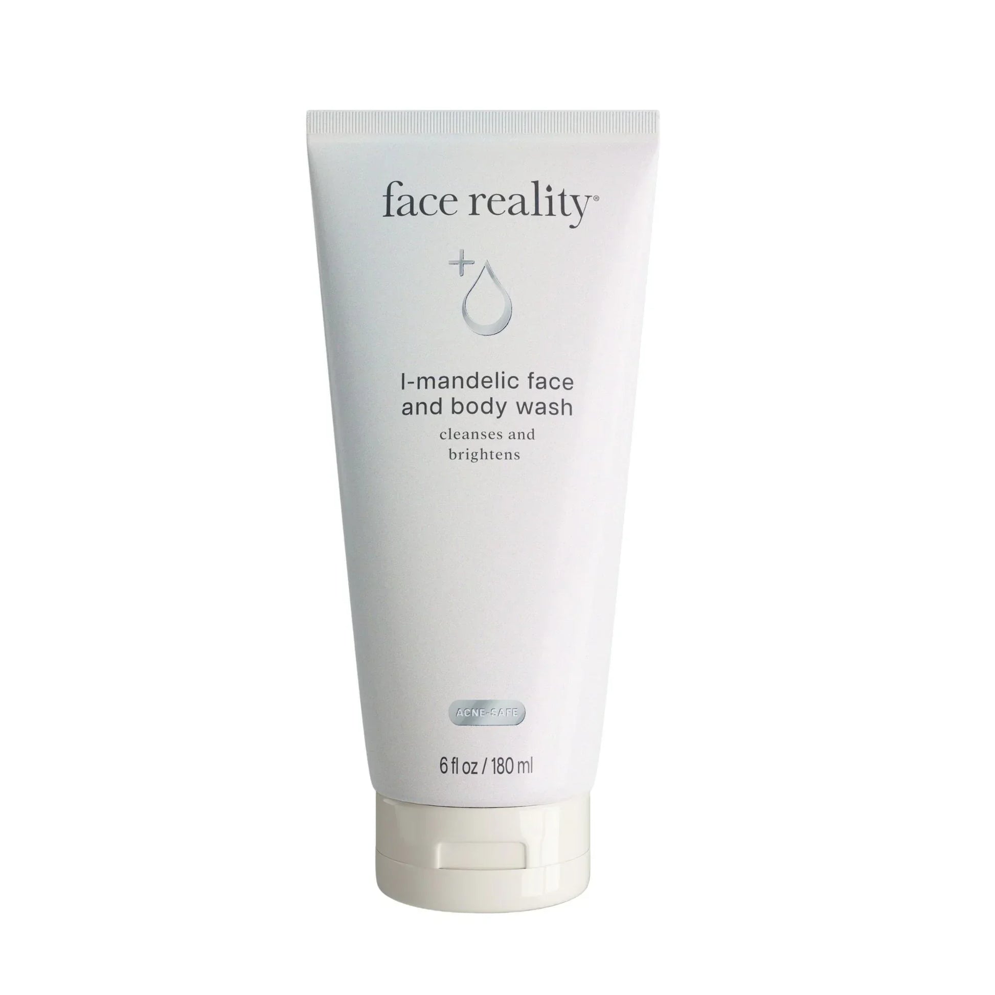 Face Reality l-mandelic face and body wash tube, 6 oz, skincare cleanser