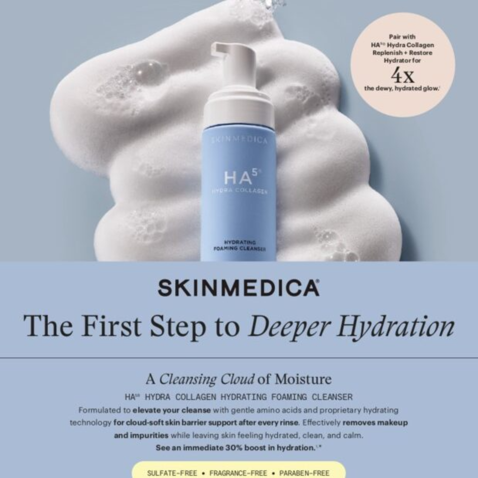 HA⁵® Hydra Collagen Hydrating Foaming Cleanser - MariposaSkincare.com