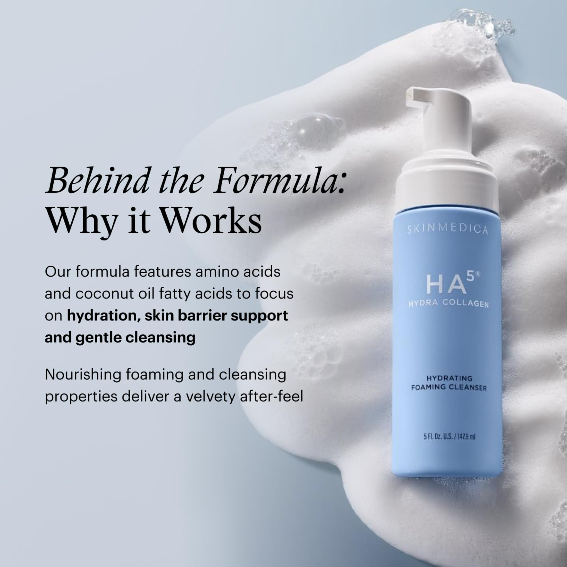 HA⁵® Hydra Collagen Hydrating Foaming Cleanser - MariposaSkincare.com