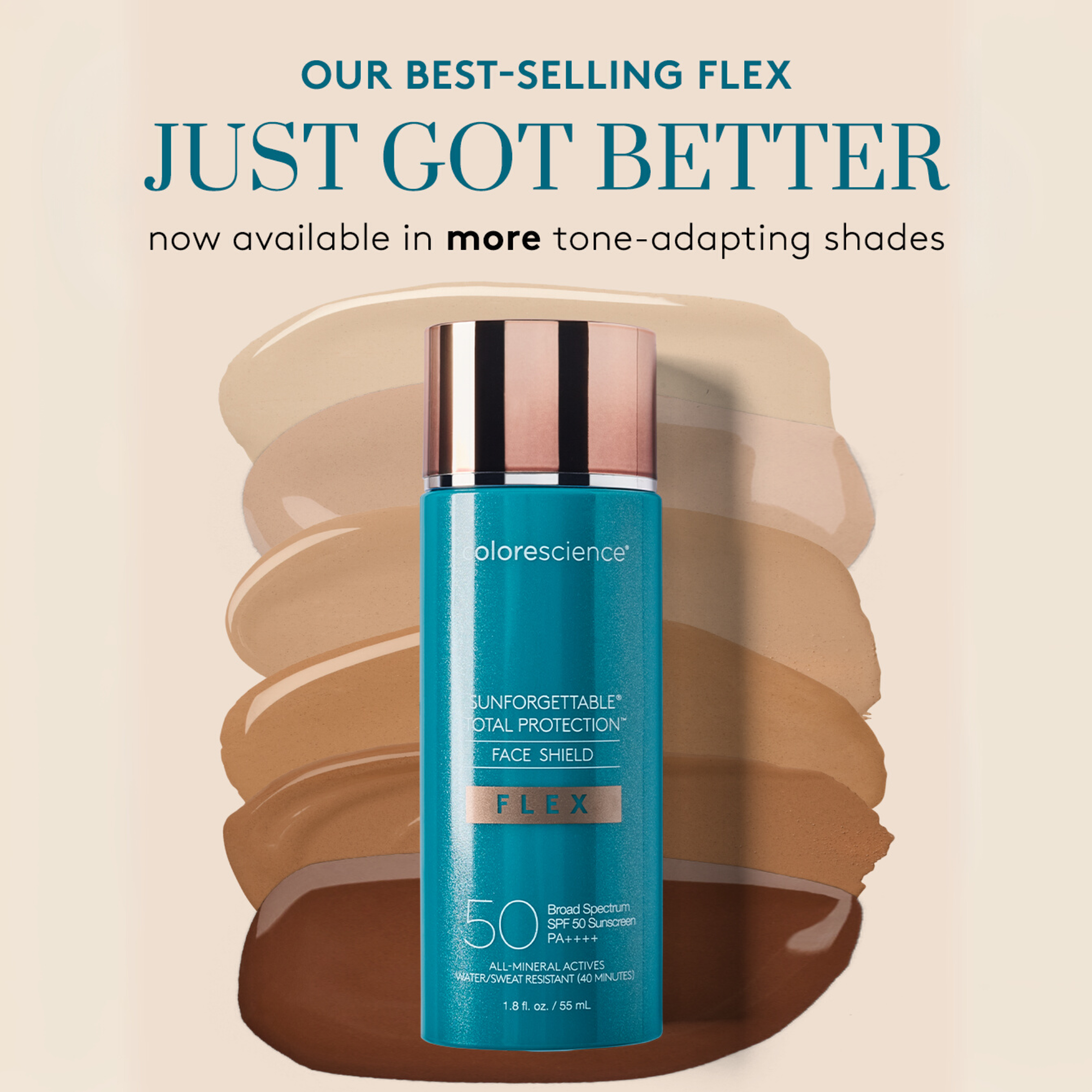 Sunforgettable® Total Protection® Face Shield Flex SPF 50, All-Mineral Sunscreen - MariposaSkincare.com