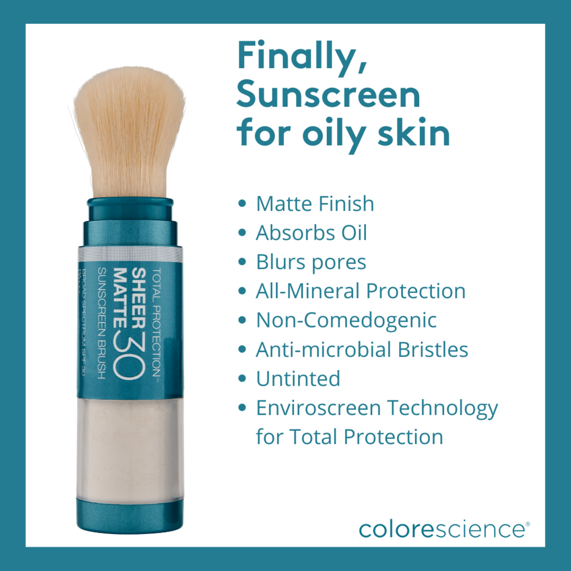 Sunforgettable® Total Protection® Sheer Matte SPF 30 Sunscreen Brush - MariposaSkincare.com