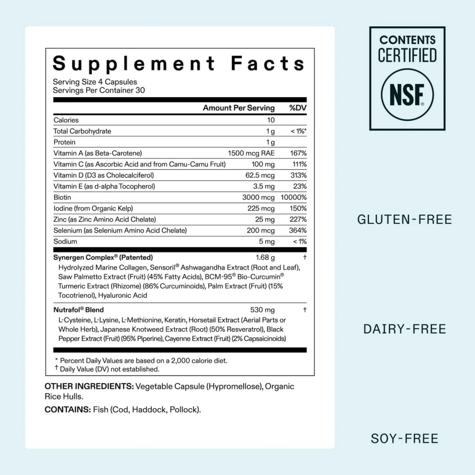 WOMEN Hair Growth Supplements, for Women 18-44 Years Old, Dermatologist Recommended - MariposaSkincare.com