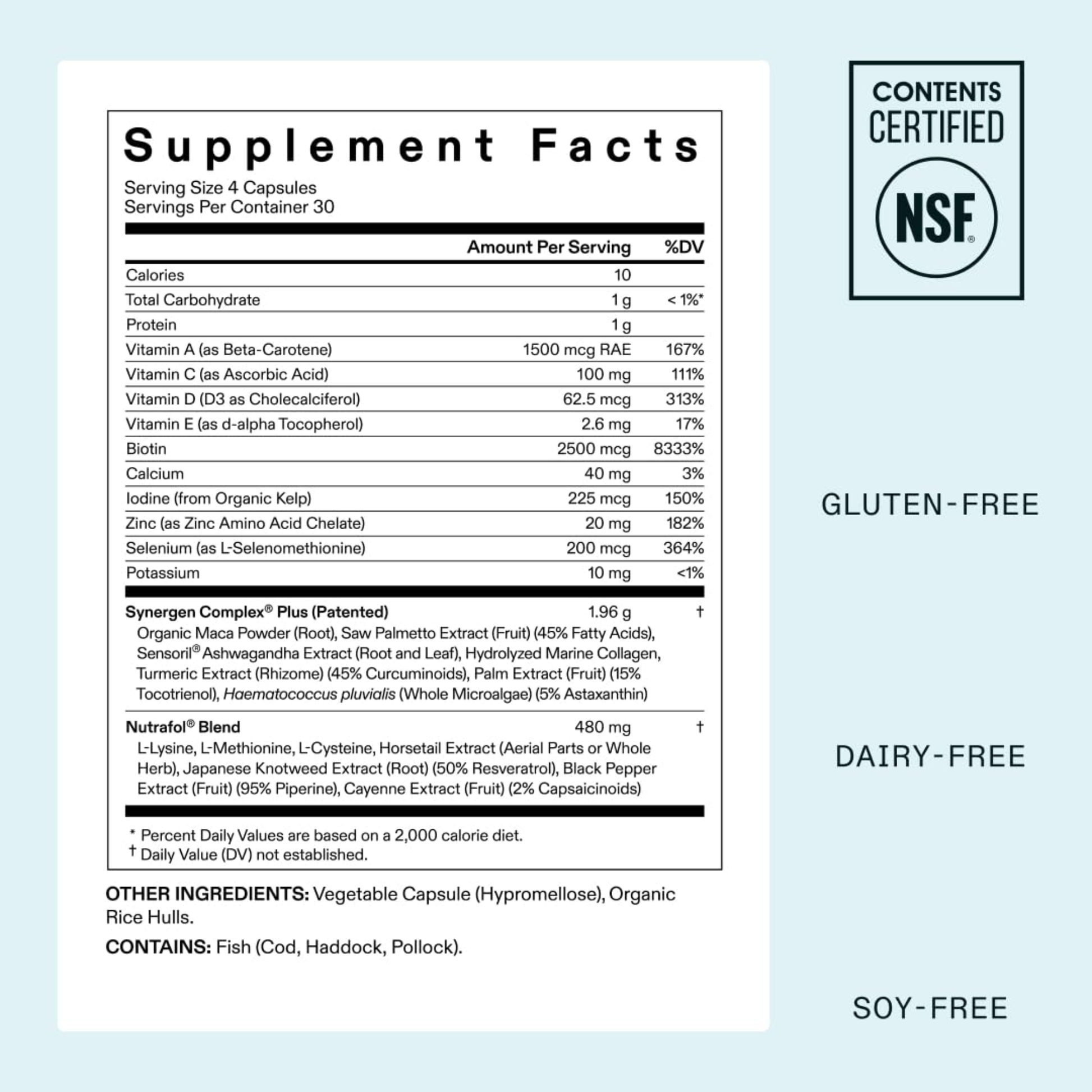 WOMEN'S BALANCE Hair Growth Supplements, 3 MONTH SUPPLY, Ages 45 and Up, Dermatologist Recommended - MariposaSkincare.com