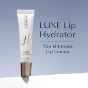 Hydrinity Luxe Lip Hydrator tube on minimalist background, luxury lip moisturizer skincare