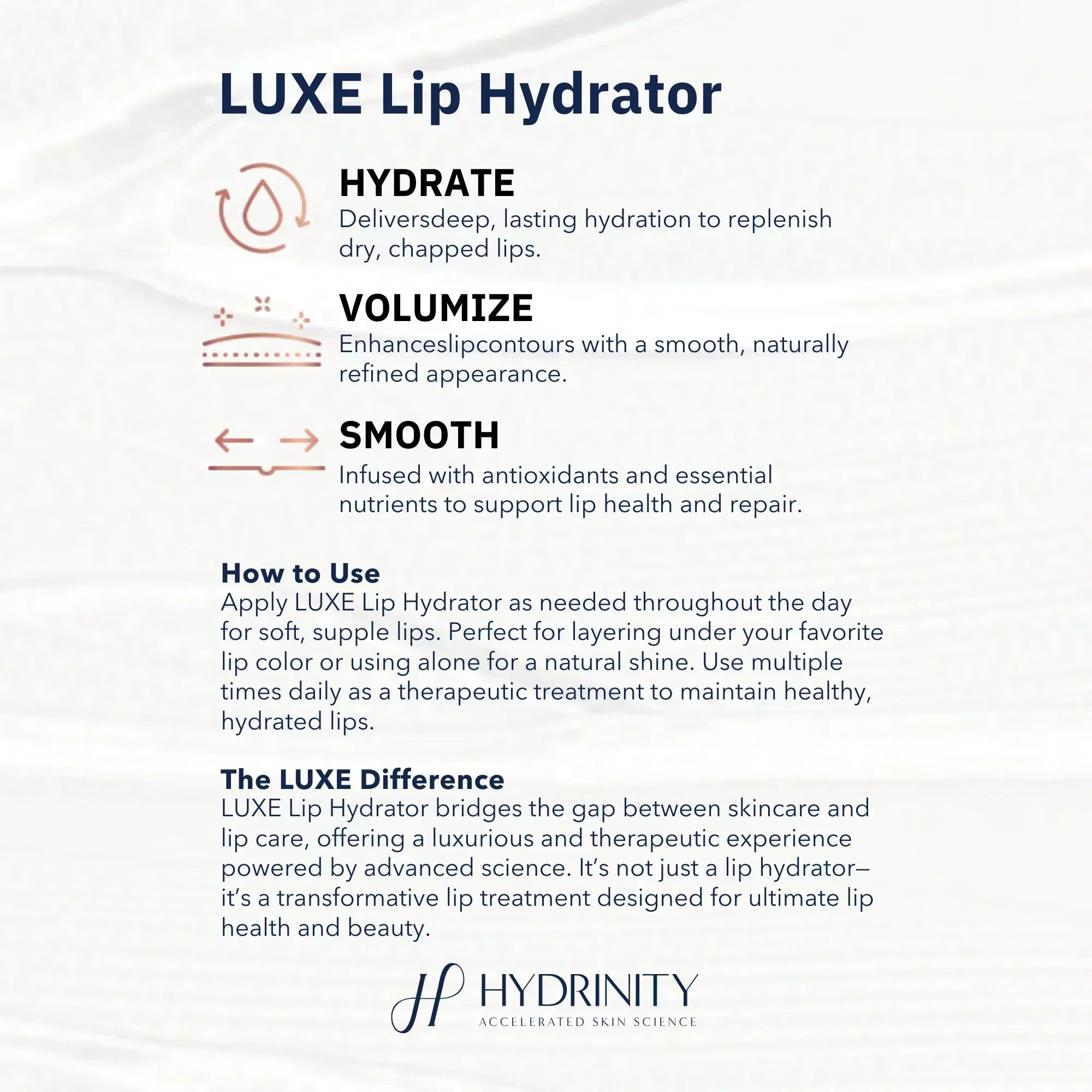 Hydrinity LUXE Lip Hydrator for Ultimate Moisture