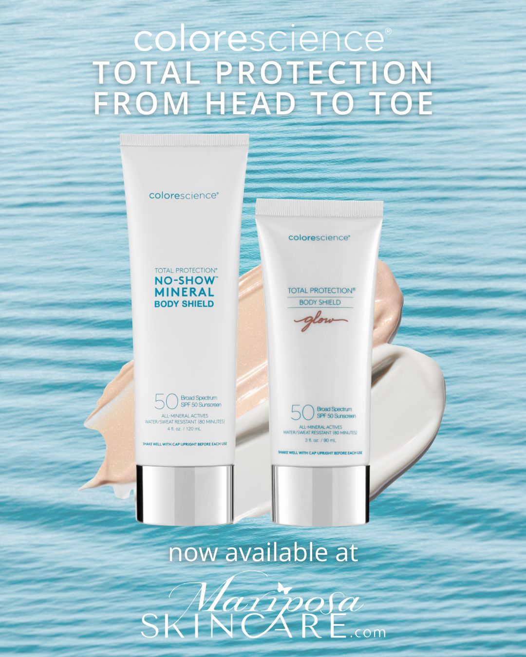 Colorescience Total Protection No-Show Mineral Body Shield SPF 50