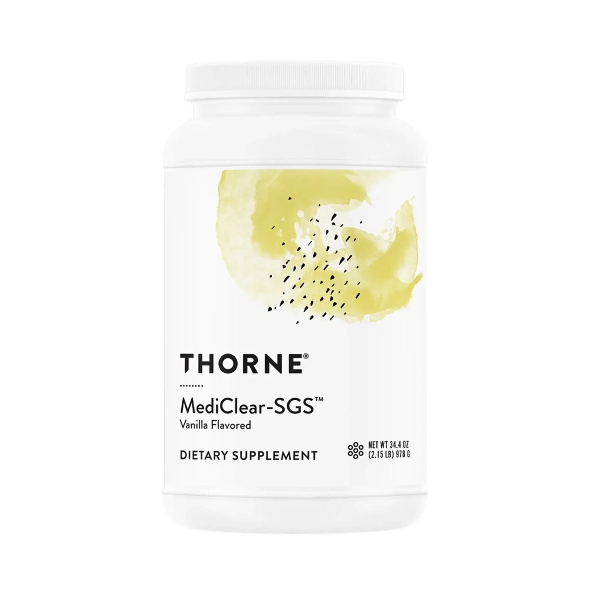 Thorne MediClear-SGS Vanilla Flavored Dietary Supplement Jar