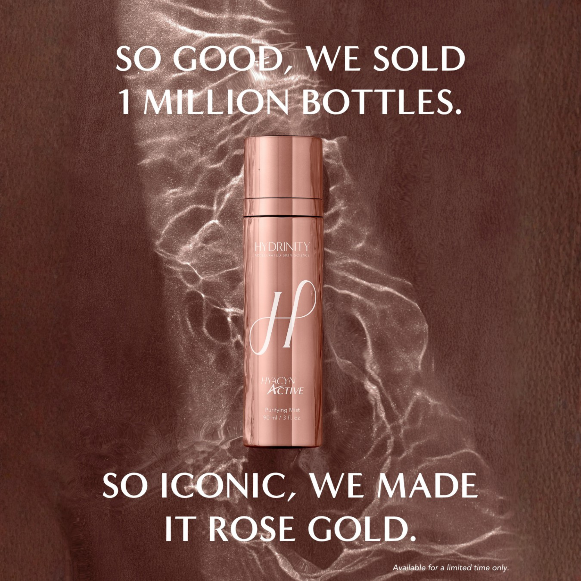 Hydrinity Limited Edition ROSE GOLD HYACYN ACTIVE Purifying Mist