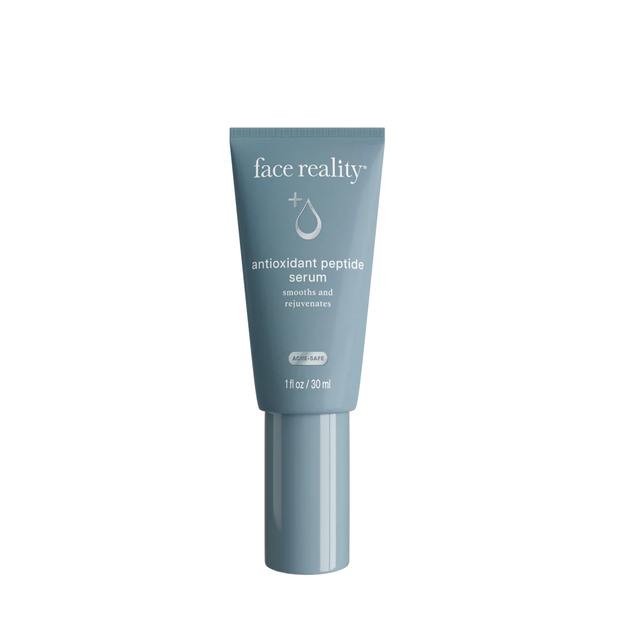 Face Reality antioxidant peptide serum tube, 1 fl oz, labeled for smoothing and rejuvenating