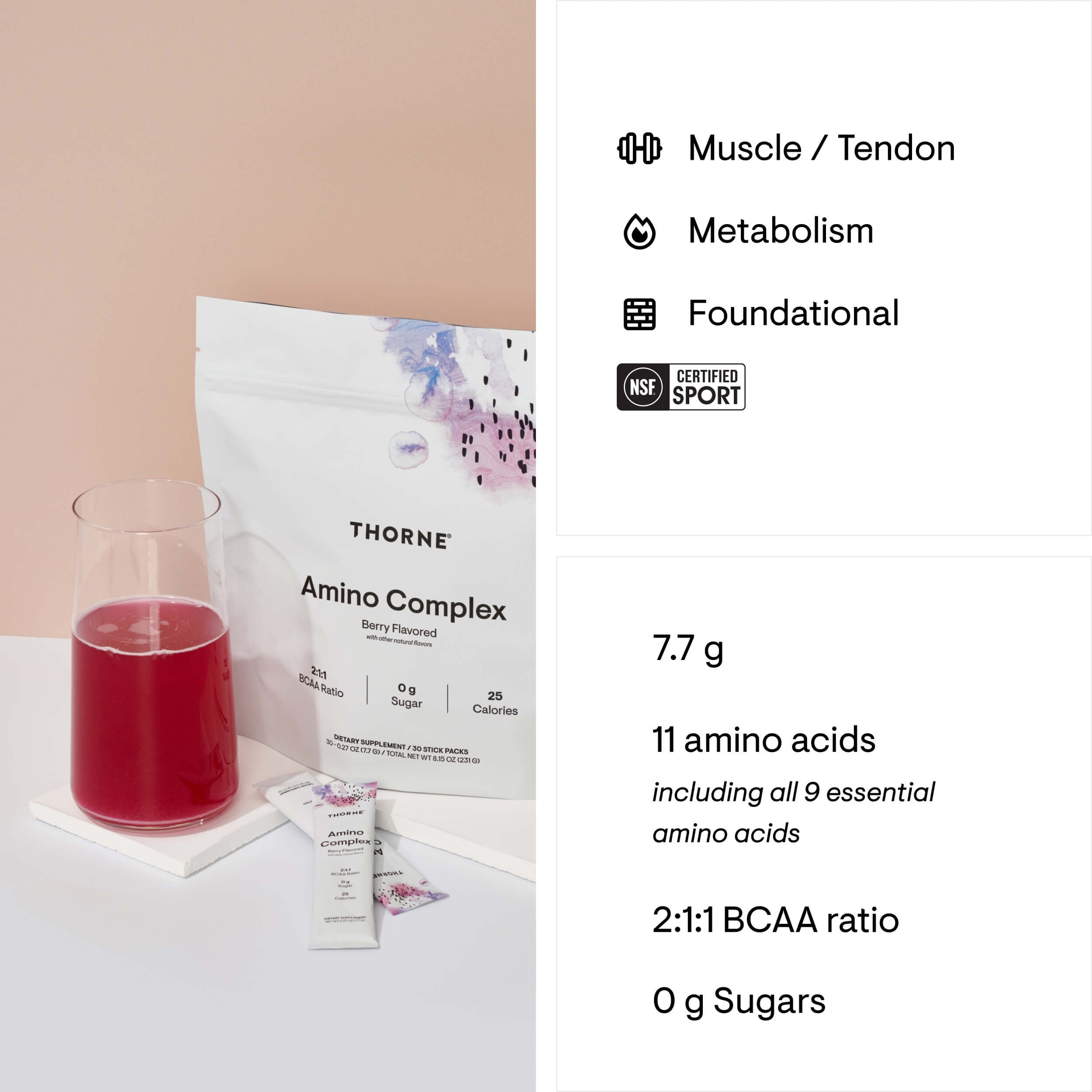 Thorne Amino Complex Travel Packs - Berry