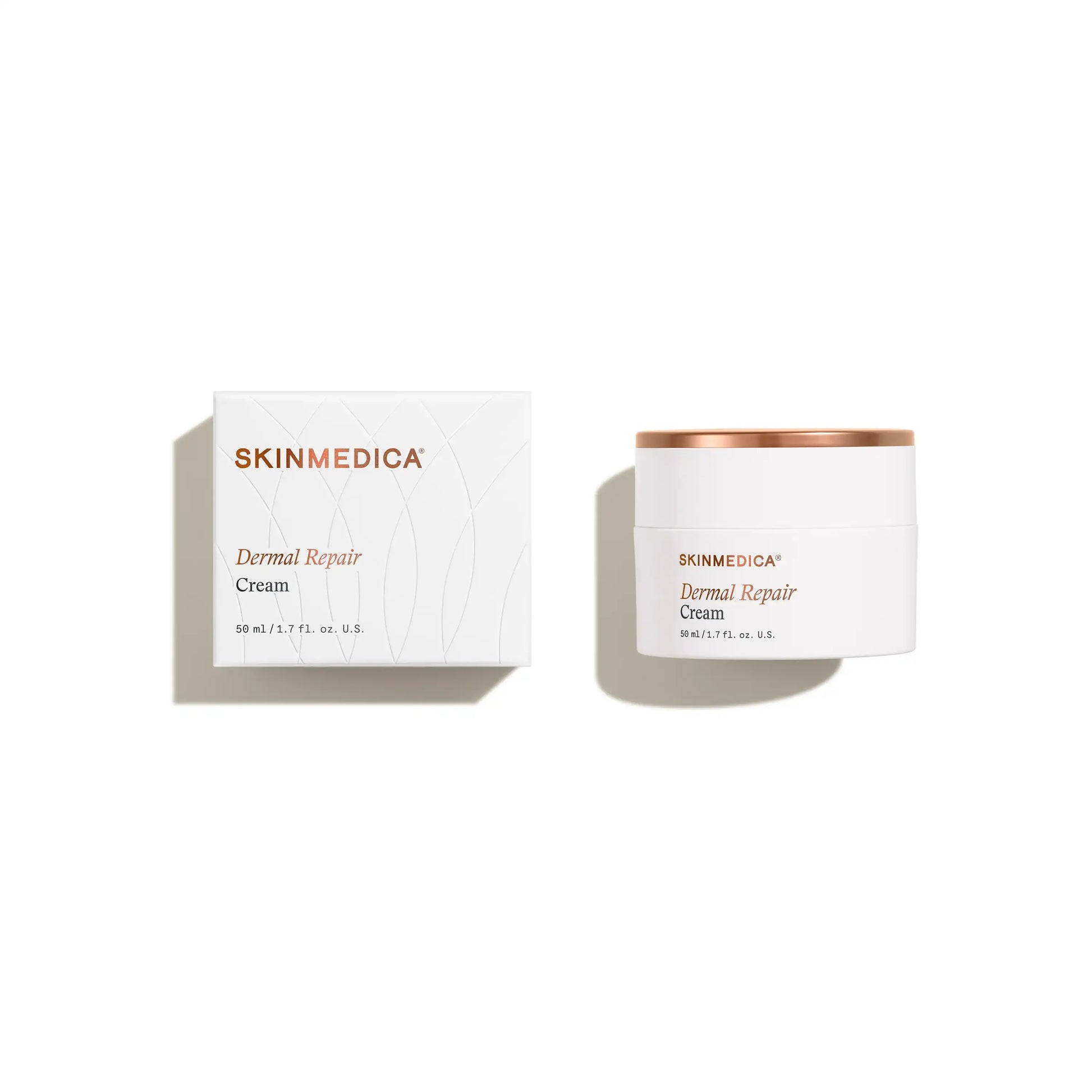 SkinMedica Dermal Repair Cream jar and packaging on a white background.