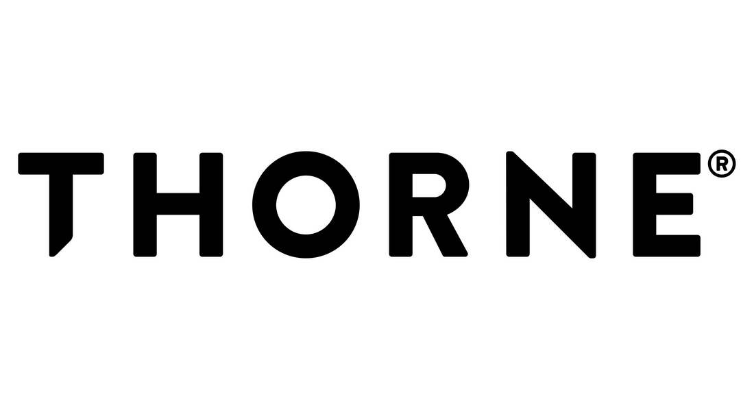 Thorne brand logo in bold black text on white background