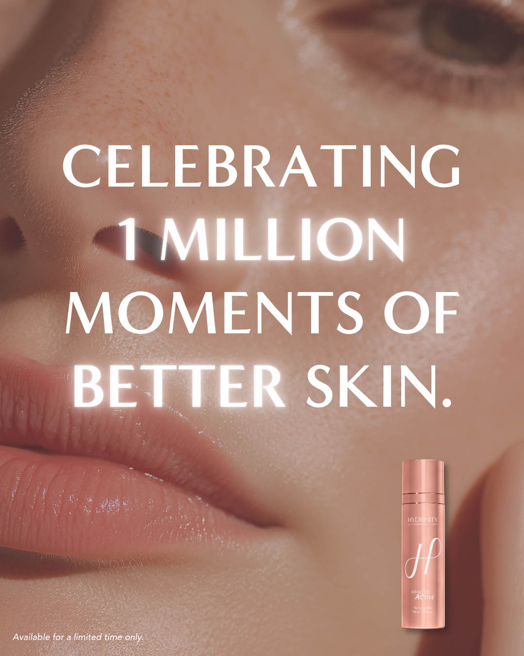 Limited Edition ROSE GOLD Hydrinity HYACYN ACTIVE Purifying Mist