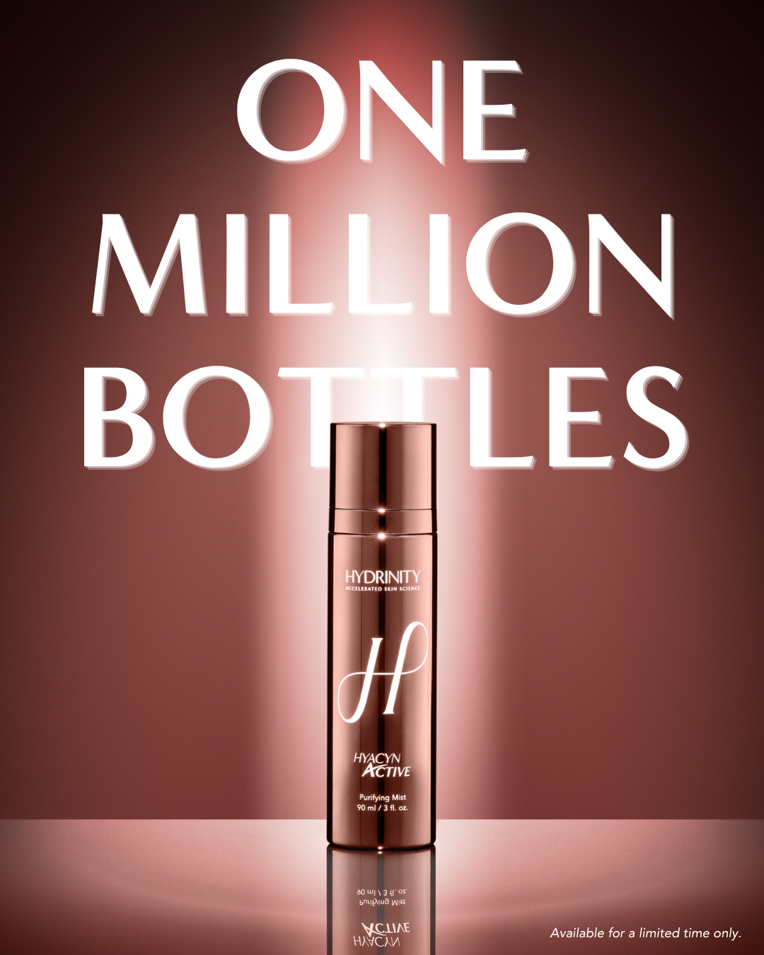 Limited Edition ROSE GOLD Hydrinity HYACYN ACTIVE Purifying Mist