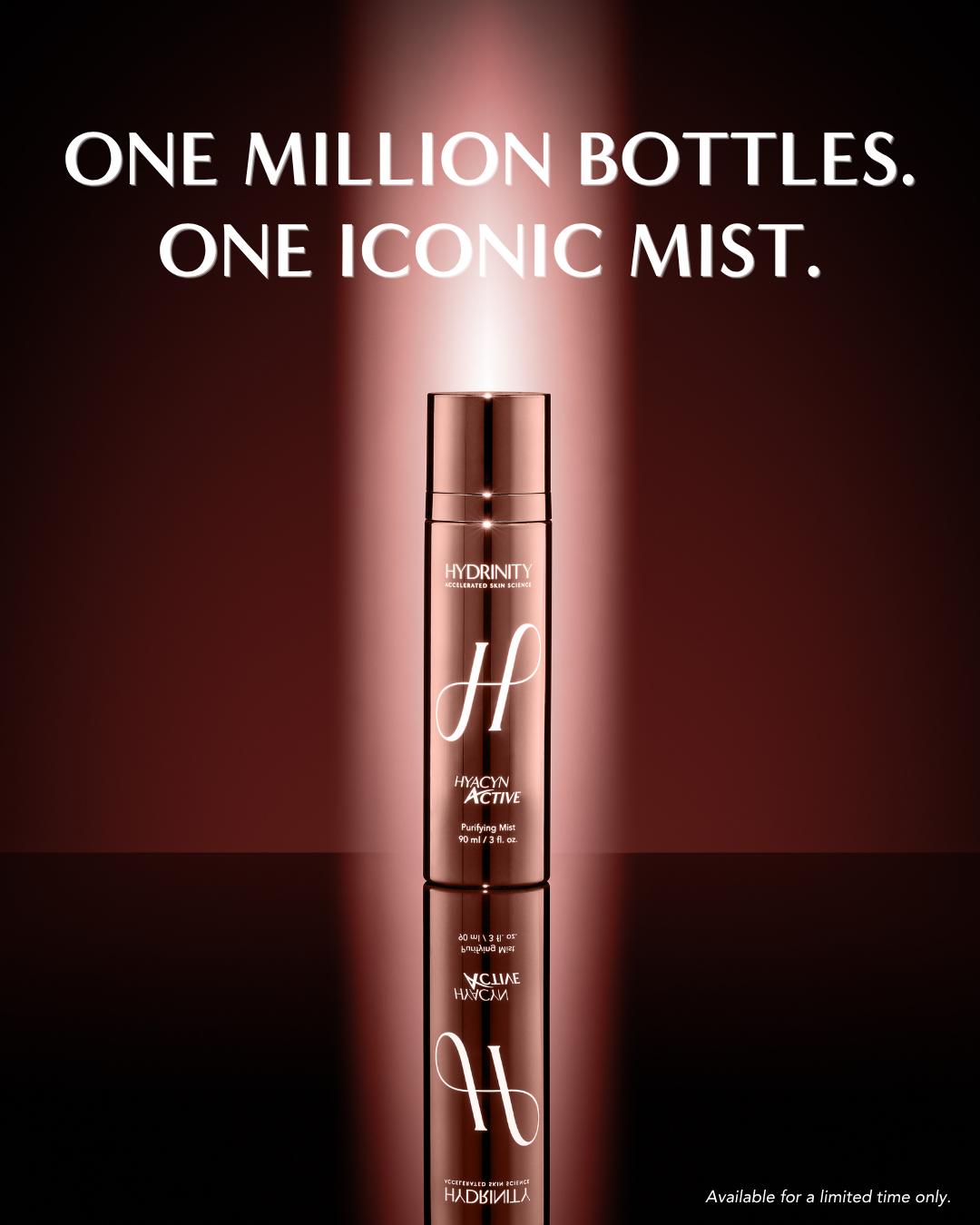 Limited Edition ROSE GOLD Hydrinity HYACYN ACTIVE Purifying Mist