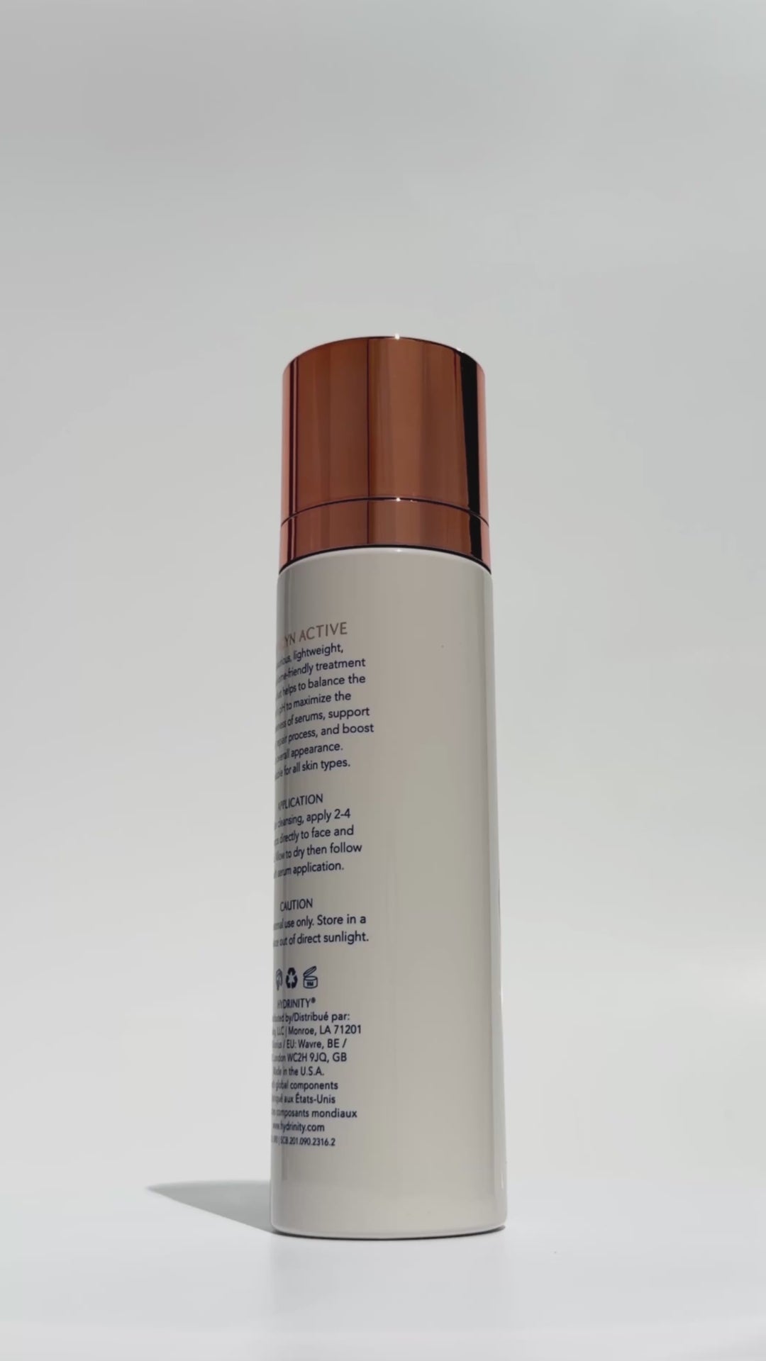 Load video: Limited Edition ROSE GOLD Hydrinity HYACYN ACTIVE Purifying Mist