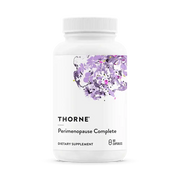 Thorne Perimenopause Complete dietary supplement bottle with purple design