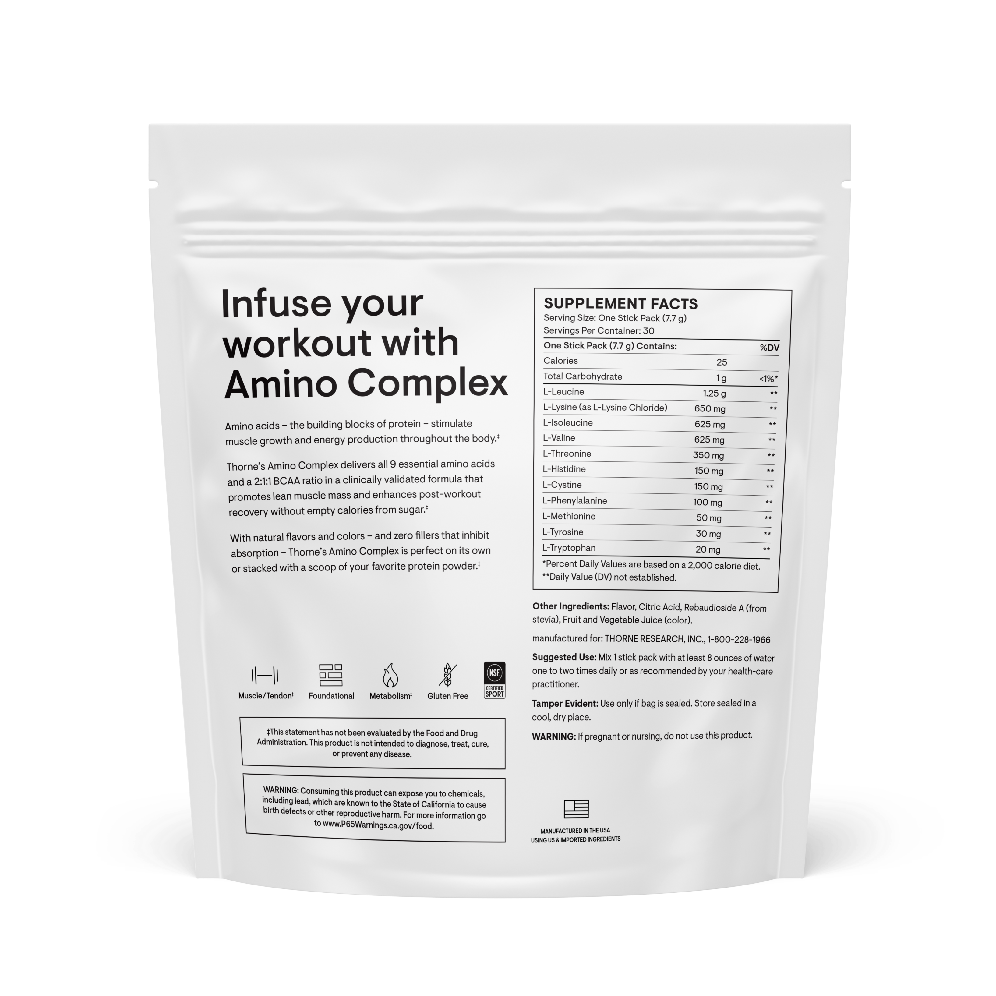 Thorne Amino Complex Travel Packs - Berry